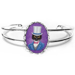 Cuff Bracelet - Victorian Gentleman Cat
