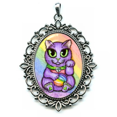 Cameo Necklace - Maneki Neko Creativity Cat