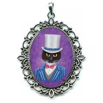 Cameo Necklace - Victorian Gentleman Cat