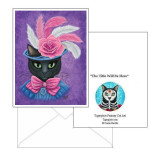 Note Card - Victorian Lady Cat