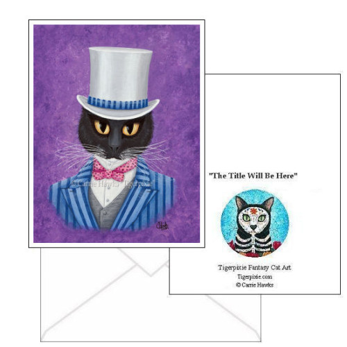 Note Card - Victorian Gentleman Cat Note Card - Victorian Gentleman Cat