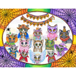 Prints - Halloween Mini Cats Party