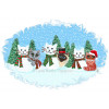 Bookmark - SnowCat Kitties