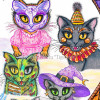 Prints - Halloween Mini Cats Party