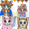 Prints - Halloween Mini Cats Party