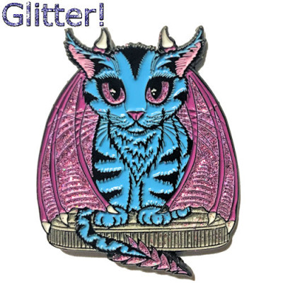 Enamel Pin - Blue Dragon Kitten