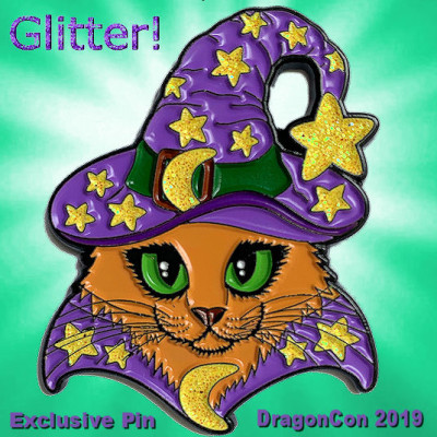 Enamel Pin - Wizard Cat Purple