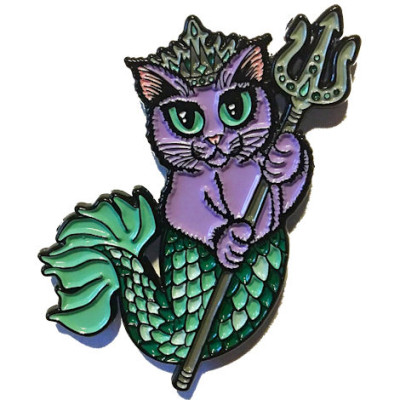 Enamel Pin - Purrseidon Purple
