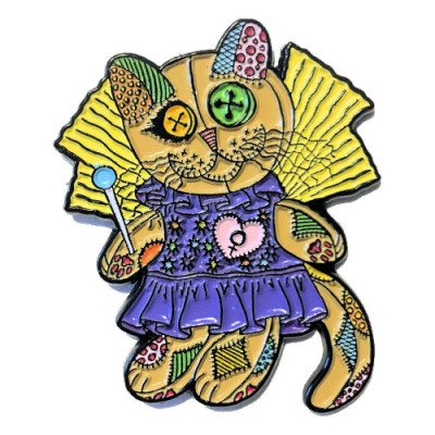Enamel Pin - Voodoo Empress Fairy Cat Doll